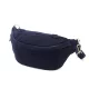 Luka 24-091 sötétkék velúr bőr övtáska, crossbody 35 x 15 x 11 cm