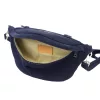 Luka 24-091 sötétkék velúr bőr övtáska, crossbody 35 x 15 x 11 cm
