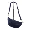 Luka 24-091 sötétkék velúr bőr övtáska, crossbody 35 x 15 x 11 cm