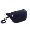 Luka 24-091 sötétkék velúr bőr övtáska, crossbody 35 x 15 x 11 cm