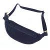Luka 24-091 sötétkék velúr bőr övtáska, crossbody 35 x 15 x 11 cm