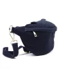 Luka 24-091 sötétkék velúr bőr övtáska, crossbody 35 x 15 x 11 cm