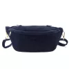 Luka 24-091 sötétkék velúr bőr övtáska, crossbody 35 x 15 x 11 cm