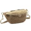 Luka 24-091 drapp női bőr oldaltáska, crossbody 35 x 15 x 11 cm 
