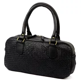   VS 042 fekete női bőr válltáska, oldaltáska 37 x 19 x 11 cm