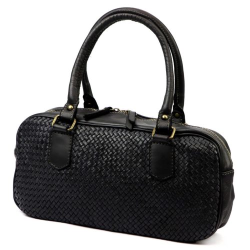 VS 042 fekete női bőr válltáska, oldaltáska 37 x 19 x 11 cm