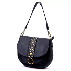   VS 044 sötétkék női bőr kézitáska, oldaltáska 25 x 22 x 11 cm