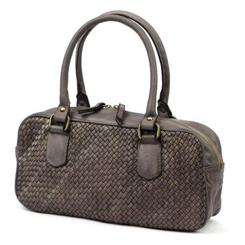VS 042 taupe női bőr válltáska, oldaltáska 37 x 19 x 11 cm