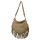 Luka 24-093 taupe női velúr bőr bőr kézitáska 35 x 27 x 8 cm