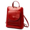 Patrizia 518-014 piros női marhabőr hátizsák 25 x 28 x 9 cm