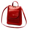 Patrizia 518-014 piros női marhabőr hátizsák 25 x 28 x 9 cm