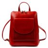 Patrizia 518-014 piros női marhabőr hátizsák 25 x 28 x 9 cm