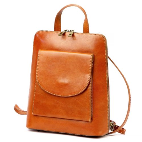 Patrizia 518-014 barna női marhabőr hátizsák 25 x 28 x 9 cm