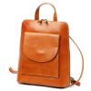 Patrizia 518-014 barna női marhabőr hátizsák 25 x 28 x 9 cm