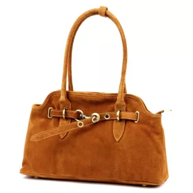 Luka 24-074 konyak női bőr válltáska 38 x 24 x 12 cm