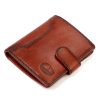 EL FORREST 874-29 RFID barna férfi marhabőr pénztárca 9.5 x 10 x 2.5 cm