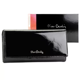   Pierre Cardin 02 LEAF-N 100 fekete női bőr pénztárca 18.5 x 10 x 3 cm