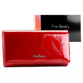   Pierre Cardin 02 LEAF-N 102 piros női bőr pénztárca 18.5 x 10 x 3 cm