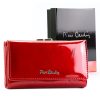 Pierre Cardin 02 LEAF-N 108 piros női lakkbőr pénztárca 14.5 x 8.5 x 3 cm