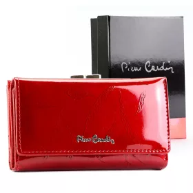   Pierre Cardin 02 LEAF-N 108 piros női bőr pénztárca 14.5 x 8.5 x 3 cm