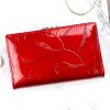Pierre Cardin 02 LEAF-N 108 piros női lakkbőr pénztárca 14.5 x 8.5 x 3 cm