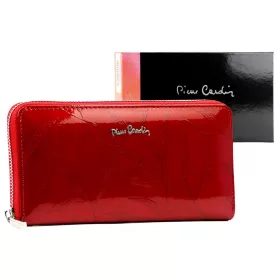   Pierre Cardin 02 LEAF-N 119 piros női bőr pénztárca 20 x 10.5 x 3 cm