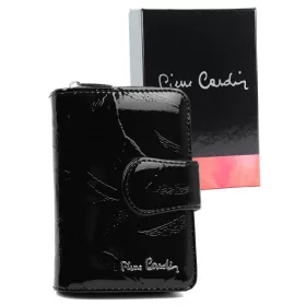   Pierre Cardin 02 LEAF-N 115 fekete női bőr pénztárca 9.5 x 13 x 3.5 cm