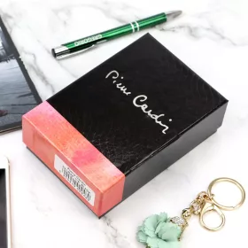   Pierre Cardin 02 LEAF-N 115 fekete női bőr pénztárca 9.5 x 13 x 3.5 cm