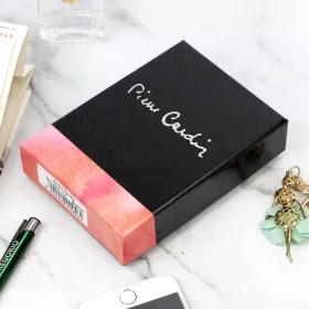   Pierre Cardin 02 LEAF-N 117 fekete női bőr pénztárca 12.5 x 8 x 3.5 cm