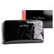 Pierre Cardin 02 LEAF-N 118 fekete női lakkbőr pénztárca 20 x 11 x 4 cm