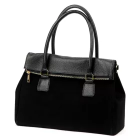   Luka 24-095 MN fekete női bőr válltáska, oldaltáska 37 x 25 x 15 cm
