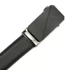 Nordee BA001 fekete autómatacsatos férfi bőr alkalmi öv 125 cm