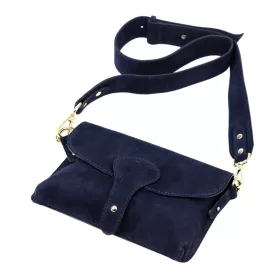   Luka 24-071 sötétkék női bőr válltáska 22.5 x 14.5 x 4.5 cm