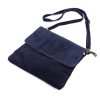 Luka 24-090 navy női velúr bőr bőr kézitáska 24 x 22 x 5 cm