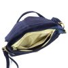 Luka 24-090 navy női velúr bőr bőr kézitáska 24 x 22 x 5 cm