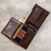 Peterson PTN SET-M-N003-CHM barna férfi marhabőr ajándék szett