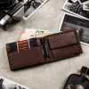 Peterson PTN SET-M-N003-CHM barna férfi marhabőr ajándék szett
