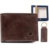 Peterson PTN SET-M-N003-CHM barna férfi marhabőr ajándék szett