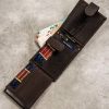 Peterson PTN SET-M-1549L-CHMB barna férfi marhabőr ajándék szett