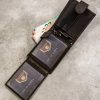 Peterson PTN SET-M-1549L-CHMB barna férfi marhabőr ajándék szett