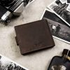 Peterson PTN SET-M-1549L-CHMB barna férfi marhabőr ajándék szett