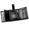 Cavaldi 0104-P-BS RFID fekete férfi bőr pénztárca 9.5 x 12.5 x 3 cm