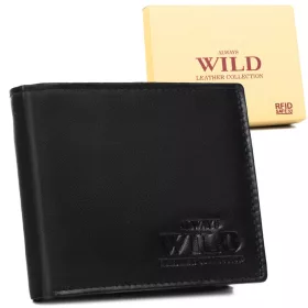 Wild N7-P-SCR fekete férfi bőr pénztárca, RFID