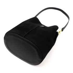Luka 24-096 fekete női bőr válltáska 24 x 27.5 x 17 cm