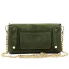 Luka 25-001 zöld női bőr válltáska 22 x 12.5 x 6 cm
