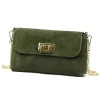 Luka 25-001 zöld női bőr válltáska 22 x 12.5 x 6 cm