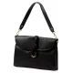 Luka 25-002 fekete női bőr válltáska 31 x 21 x 7 cm