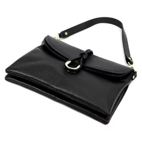 Luka 25-002 fekete női bőr válltáska 31 x 21 x 7 cm