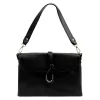Luka 25-002 fekete női bőr válltáska 31 x 21 x 7 cm