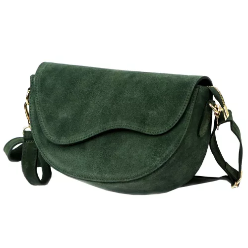 Luka 25-004 zöld női bőr válltáska 27 x 16 x 9 cm